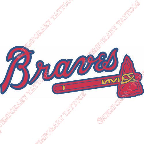 Atlanta Braves Customize Temporary Tattoos Stickers NO.1394